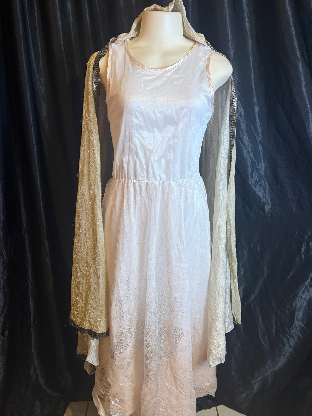 Spirit Girls White and Gold Goddess Costume Dress